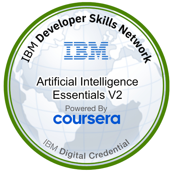 IBM Artificial Intelligence Essentials V2 digital credential badge